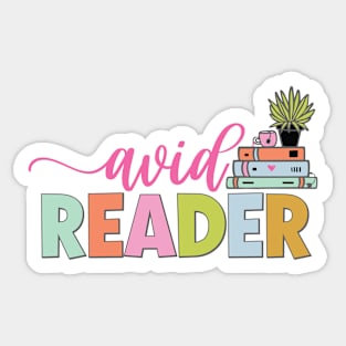 Avid Reader Sticker